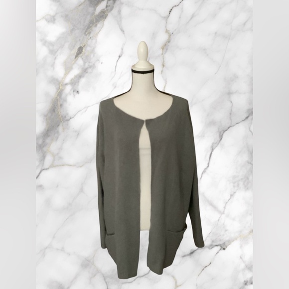 EUC! J.JILL HEATHER GRAY OPEN CARDIGAN - Picture 2 of 8